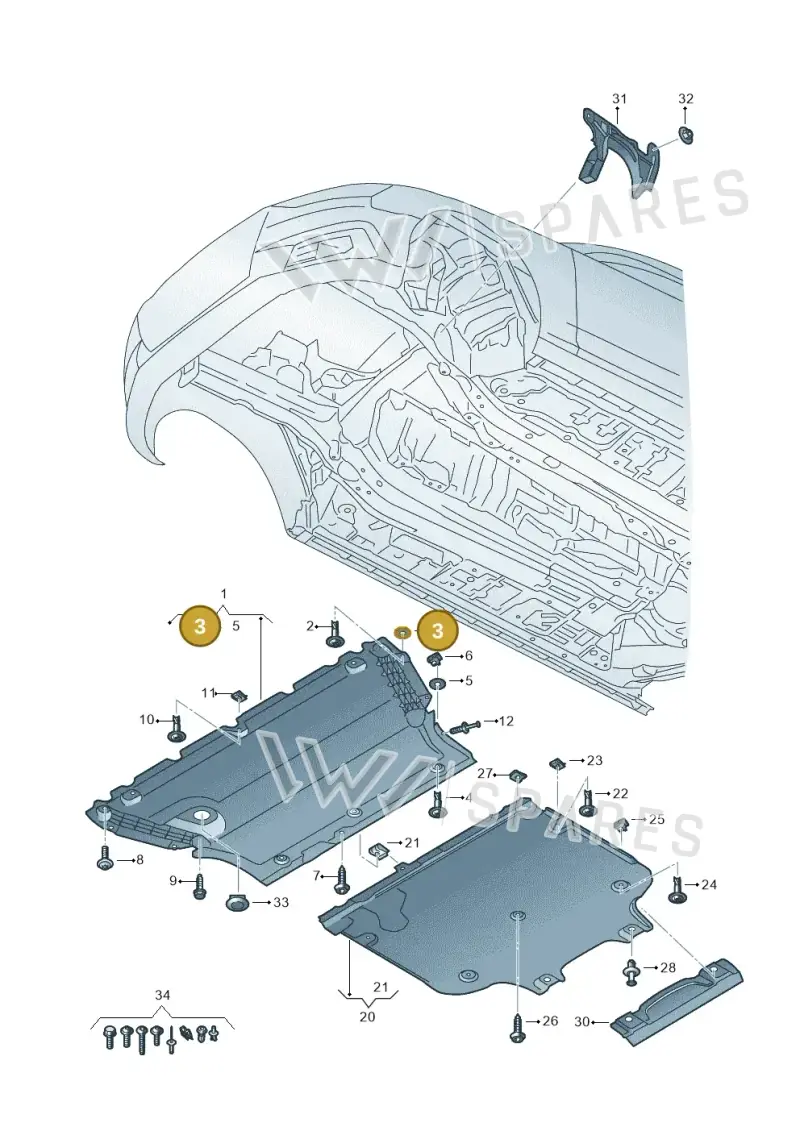 WHT002227 Volkswagen Rubber Washer