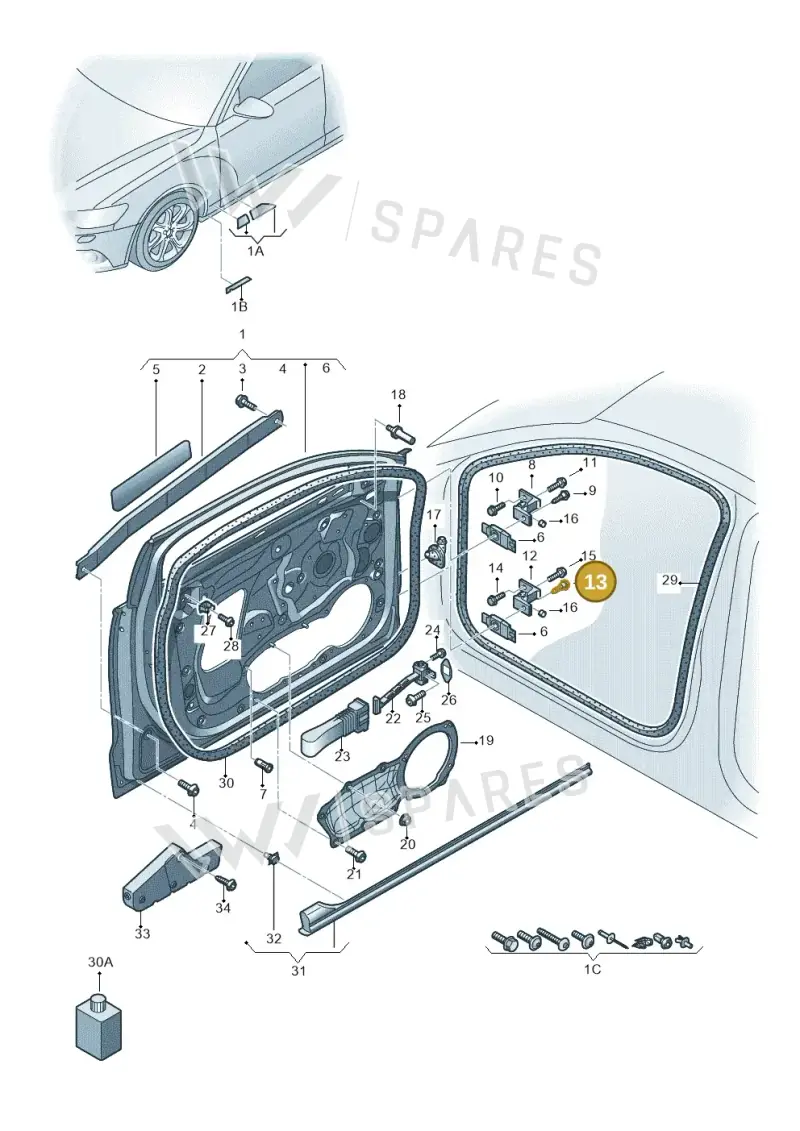 WHT002246A Volkswagen Hexagon Socket Head Locating Bolt