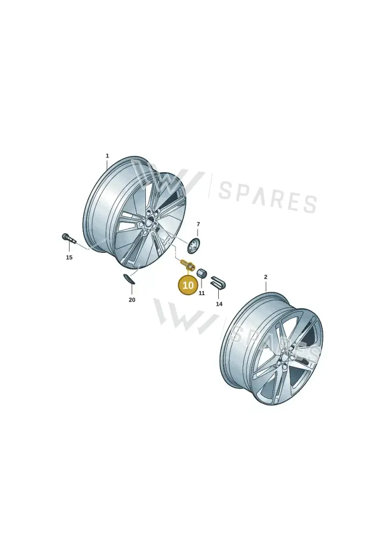 WHT002537D771 Volkswagen Wheel Bolt (Code Keys 771)