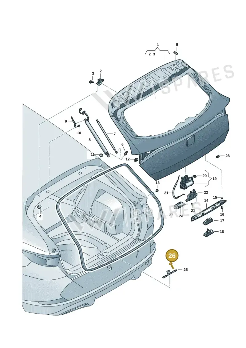 WHT003266 Volkswagen Bolt Hexagon Head with Pin (Combi)