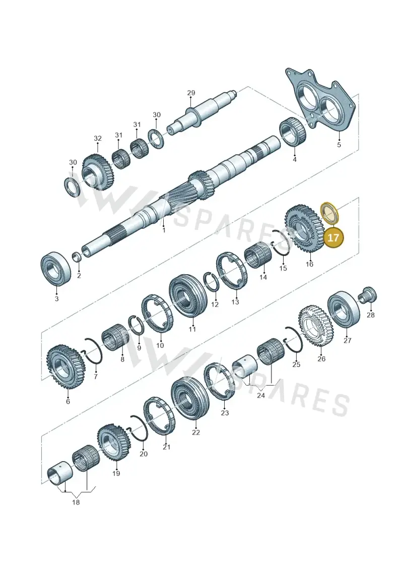 WHT003306B Volkswagen Thrust Washer