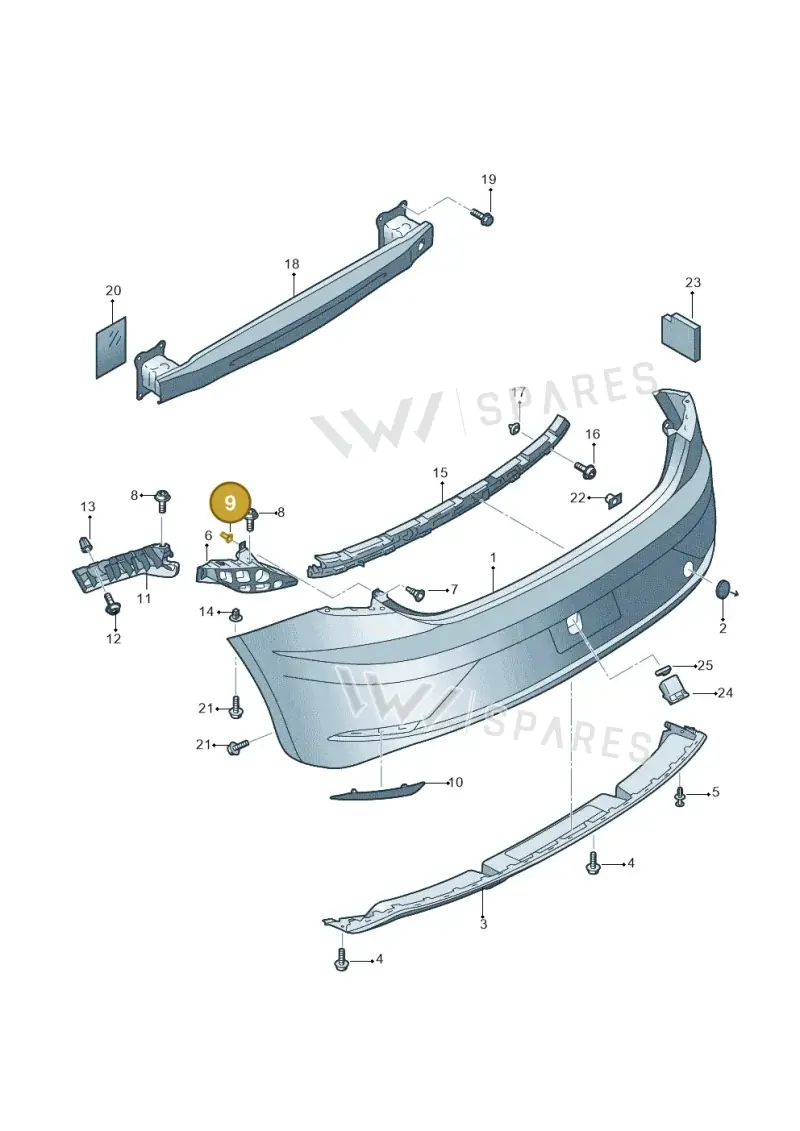 WHT003567 Volkswagen Rivetted Cap Nut