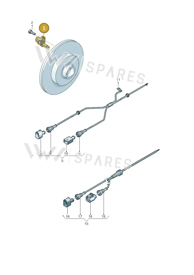 WHT003857D Volkswagen Speed Sensor