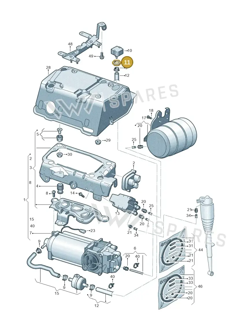 WHT004143 Volkswagen Hexagon Nut