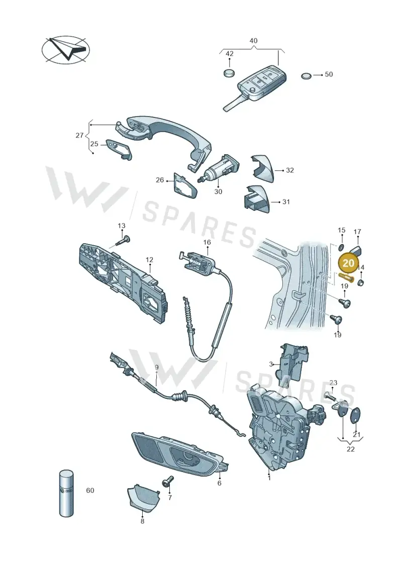 WHT004950 Volkswagen Hexagon Socket Head Locating Bolt