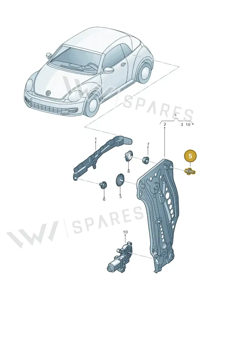 WHT005165 Volkswagen 12-Point Collared Bolt