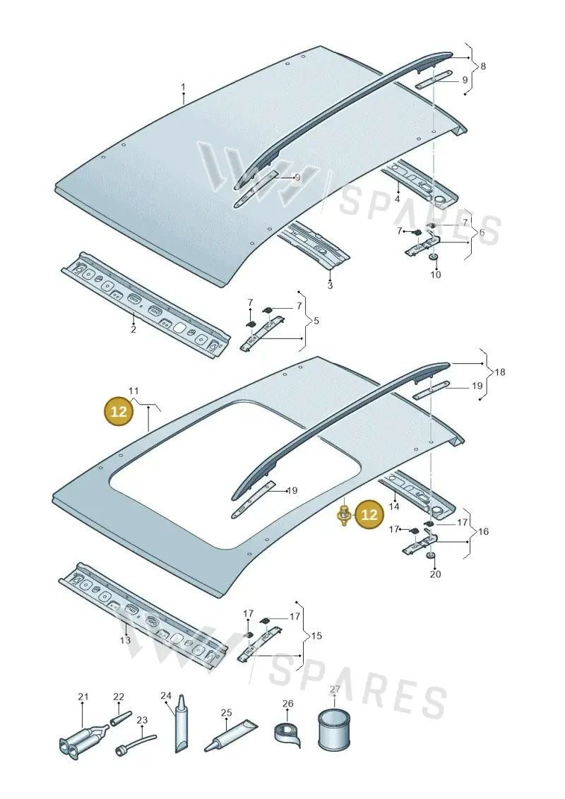 WHT005270 Volkswagen Blind Rivet Stud