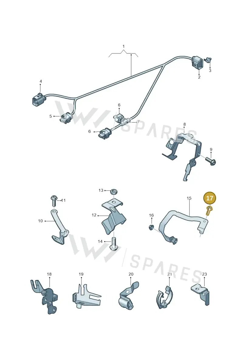 WHT005457 Volkswagen Double Stud with Hexagon Drive