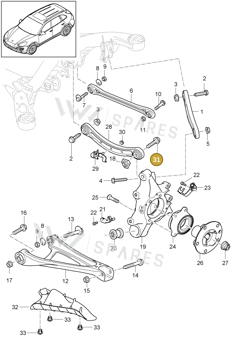 WHT005460 Volkswagen Hexagon Bolt