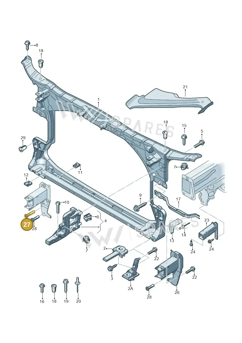 WHT005605 Volkswagen Fitted Bolt Hexagon Head