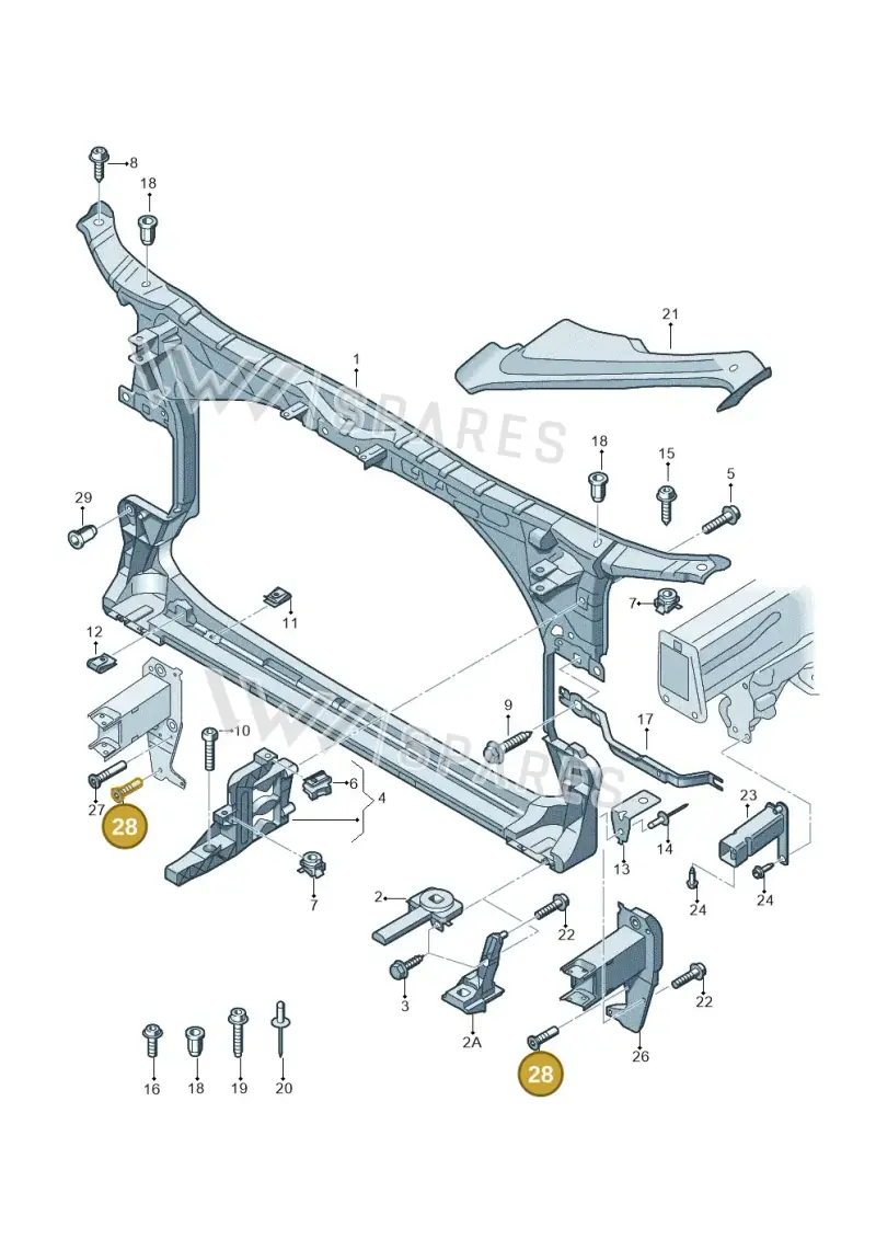 WHT005606 Volkswagen Fitted Bolt Hexagon Head