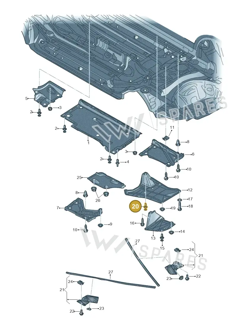 WHT005664 Volkswagen Clip