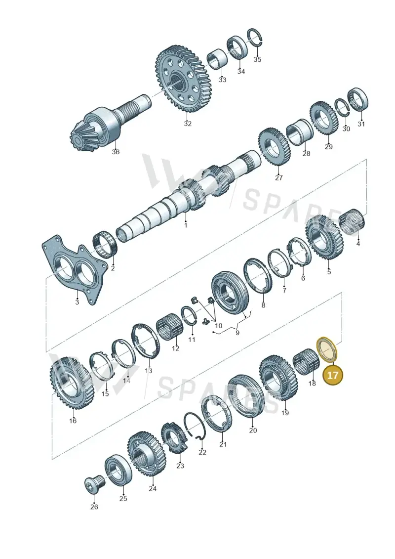 WHT005733 Volkswagen Thrust Washer