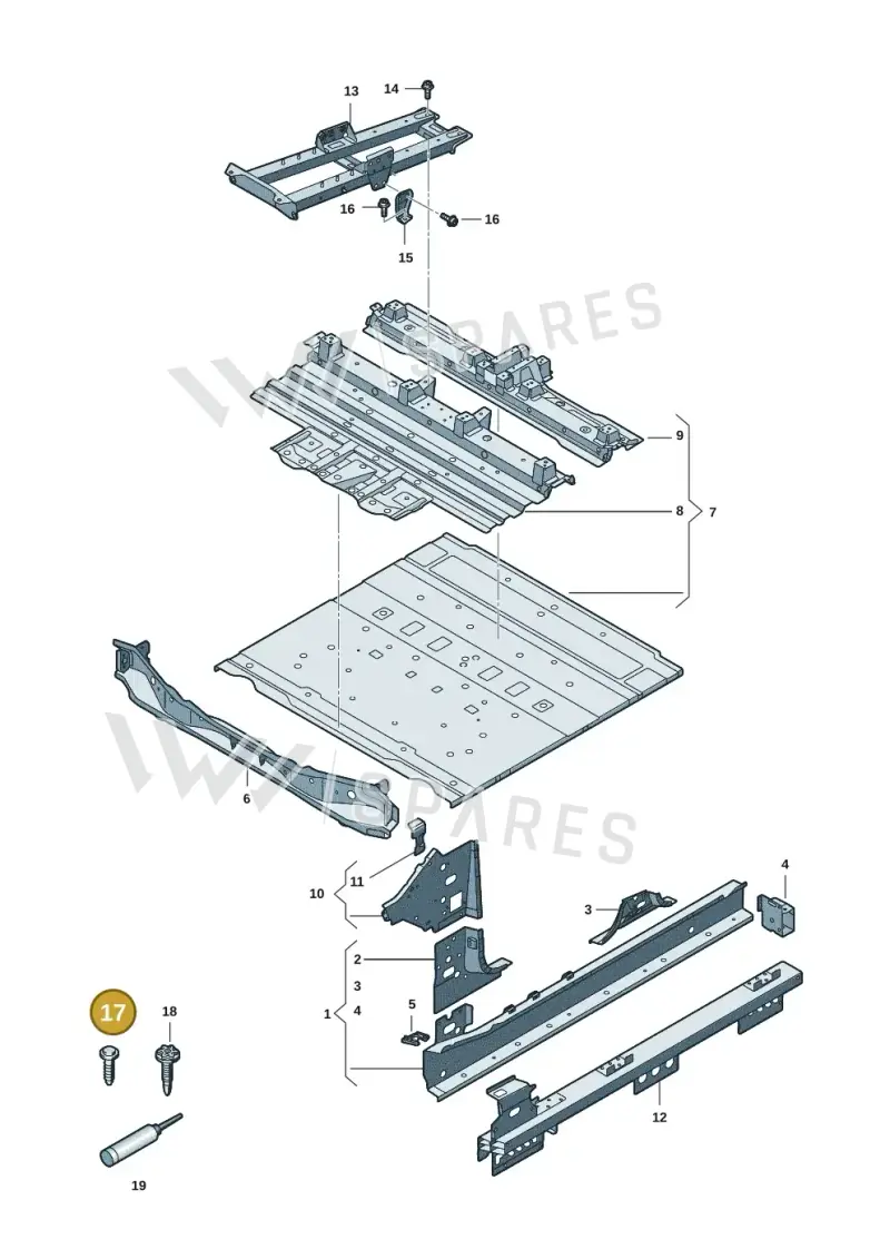WHT006925B Volkswagen Weld Studs with Cap Nuts