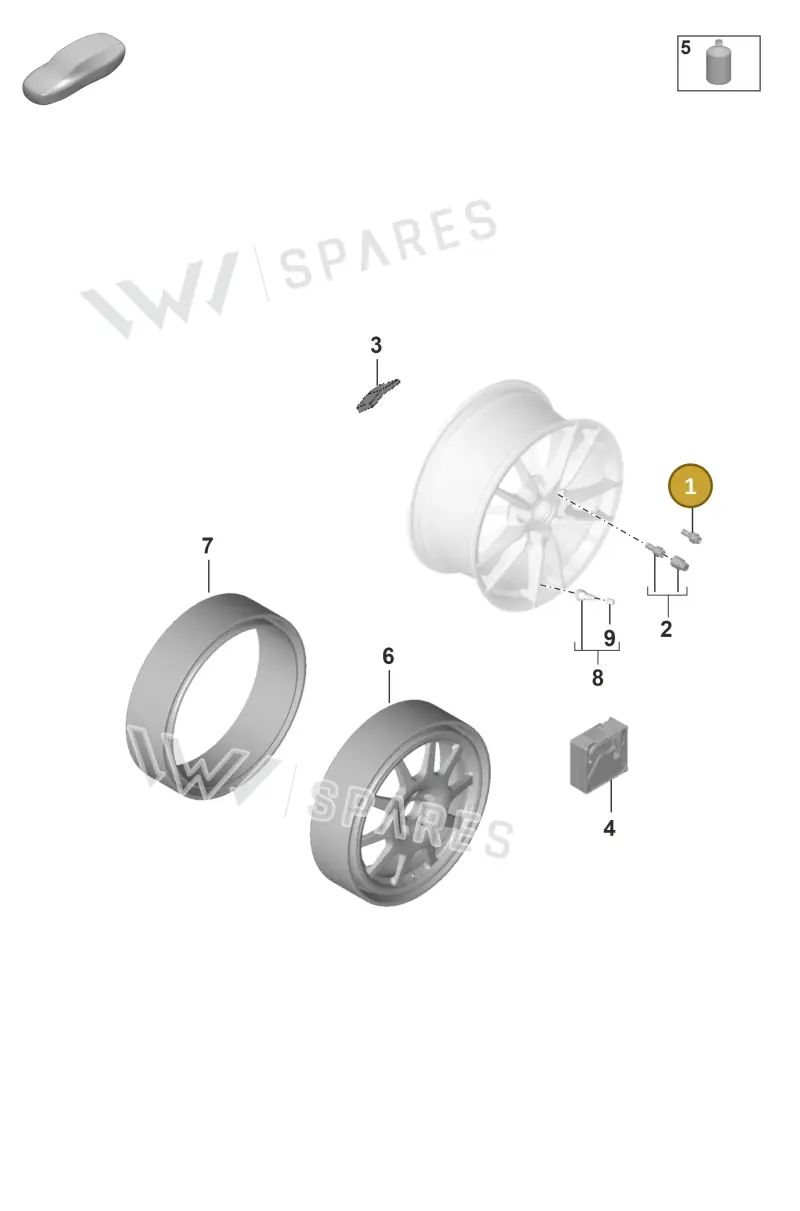 WHT006978 Volkswagen Wheel Bolt
