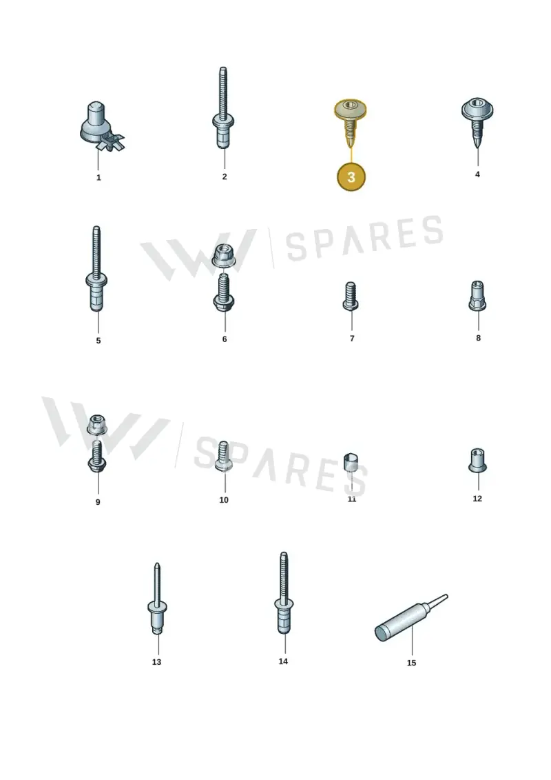 WHT007011A Volkswagen Flow Drill Screw