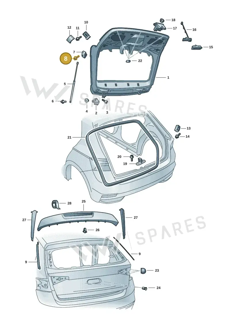 WHT007030 Volkswagen Screw with Interior Serrations