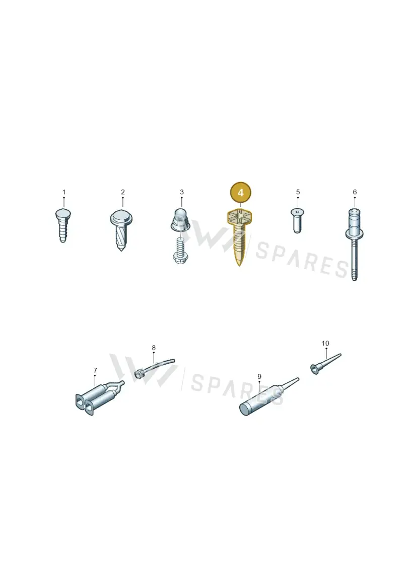 WHT007052 Volkswagen Flow Drill Screw