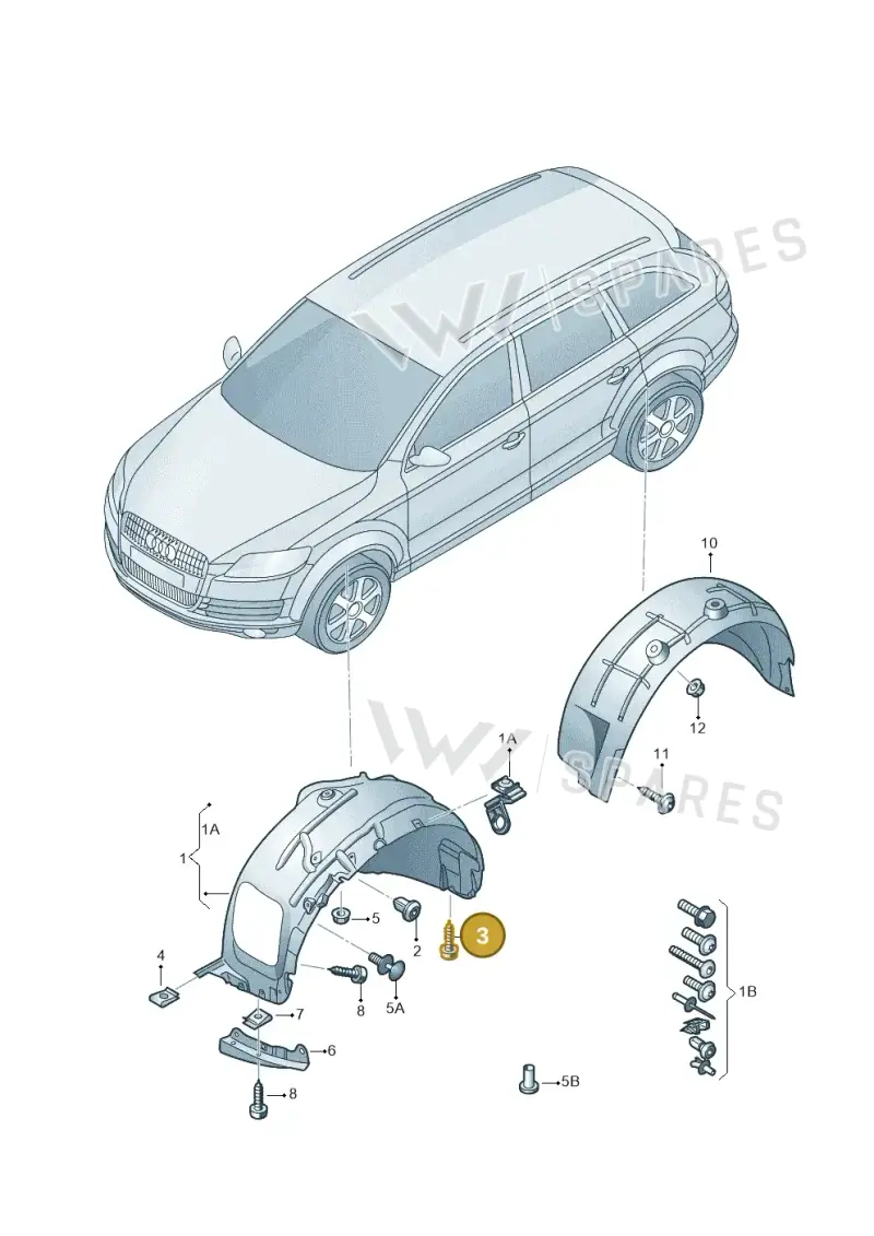 WHT007446 Volkswagen Countersunk Multi-Point Socket Head Bolt