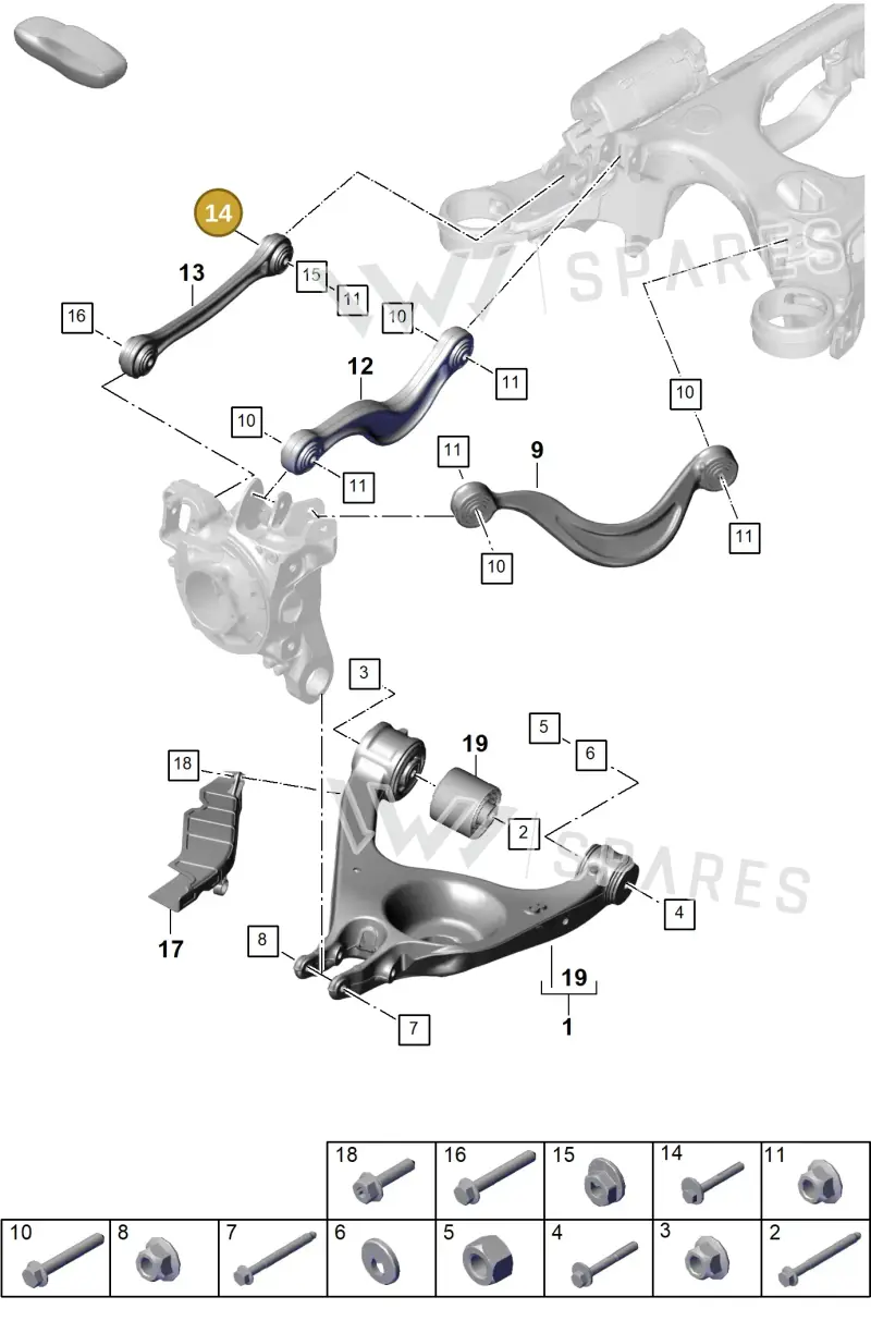 WHT007497 Volkswagen Eccentric Bolt