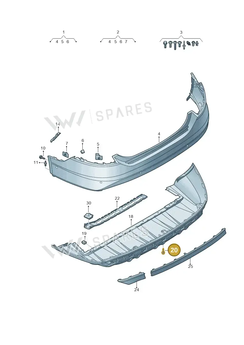 WHT007517 Volkswagen Panel Screw