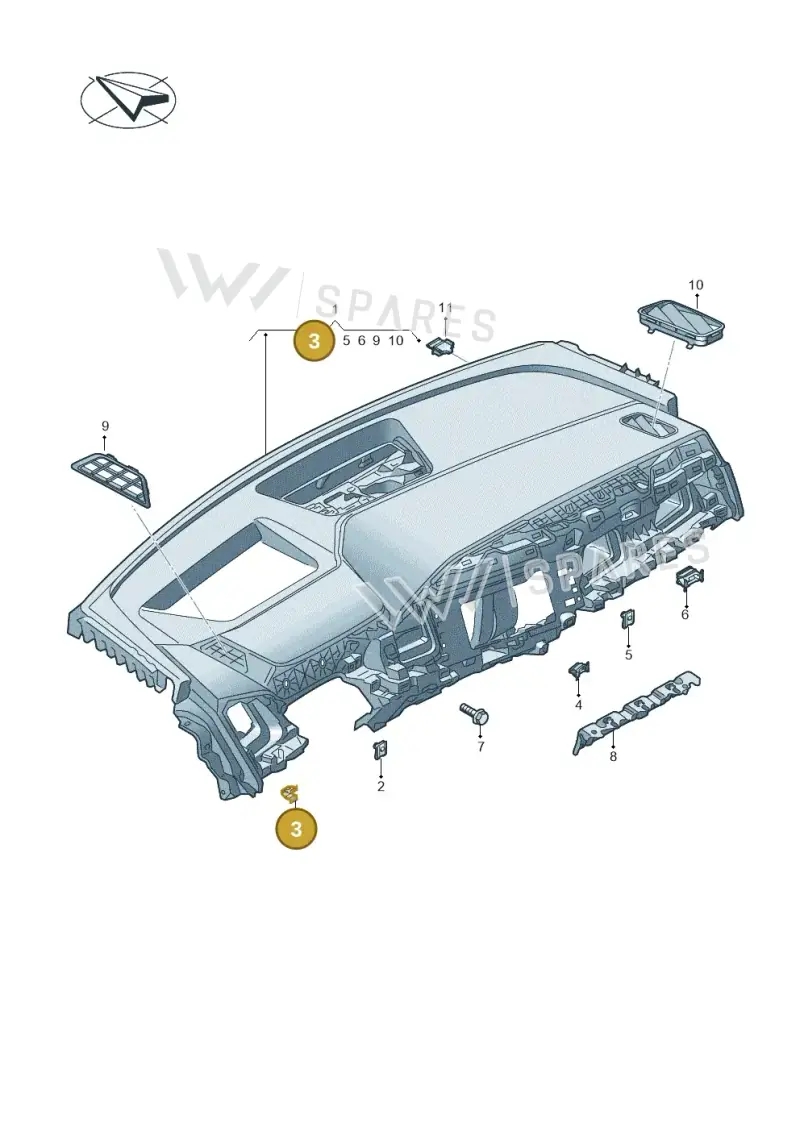 WHT007531 Volkswagen Securing Clip