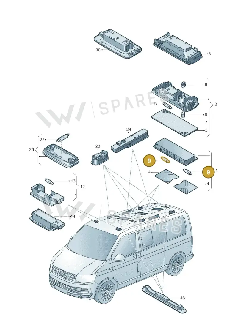 WHT007837 Volkswagen LED Light