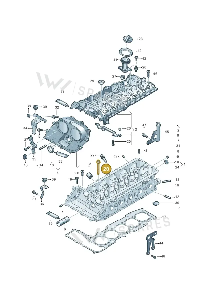 WHT007848D Volkswagen Cylinder Head Bolt