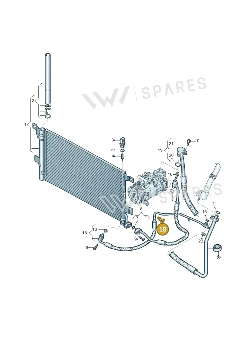 WHT008174 Volkswagen Bracket for Refrigerant Pipe