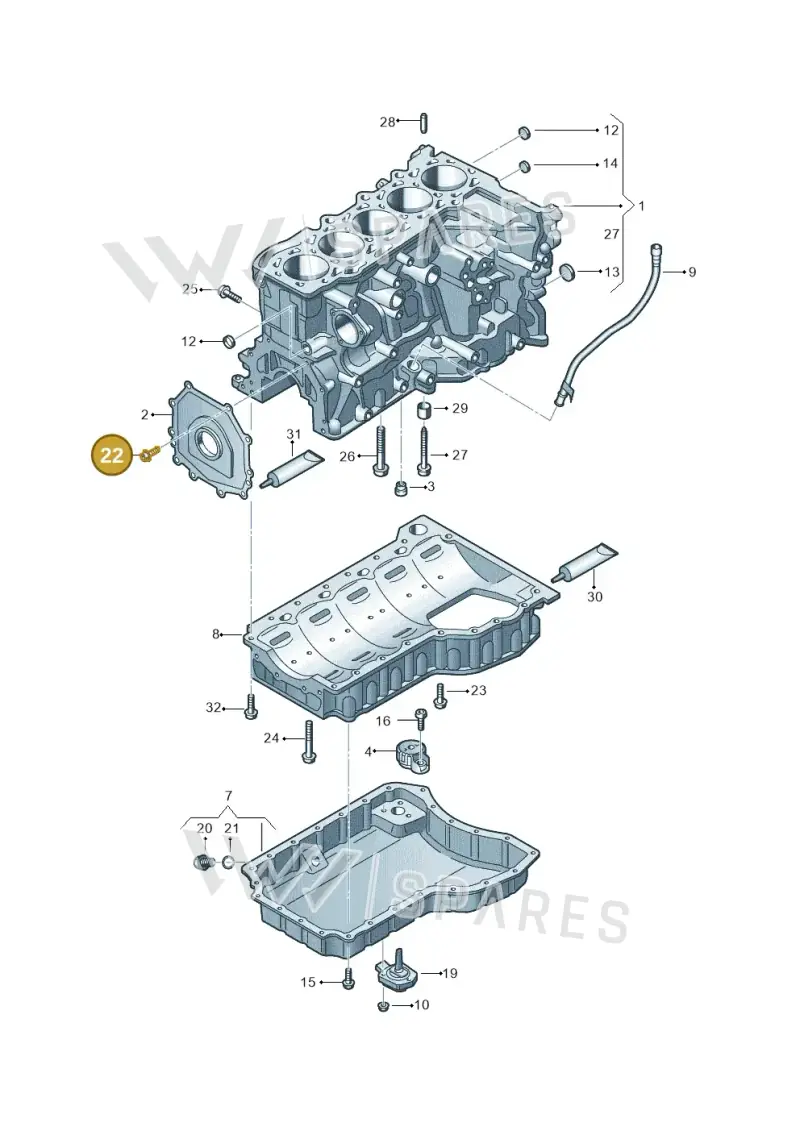 WHT008210 Volkswagen 12-Point Head Bolt