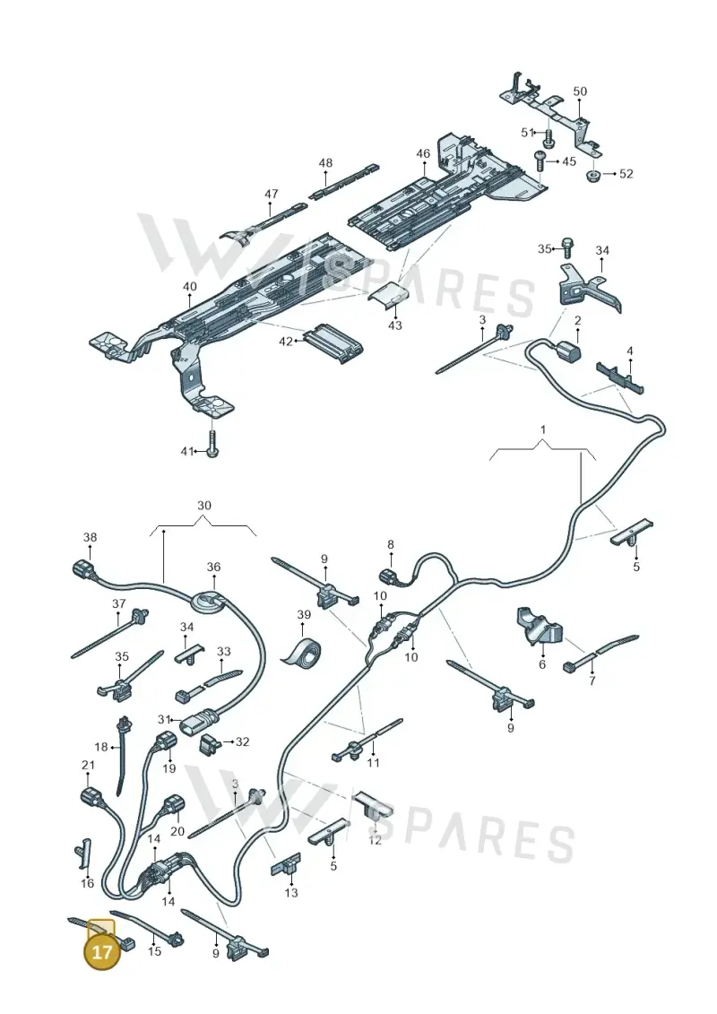 WHT008331 Volkswagen Cable Ties