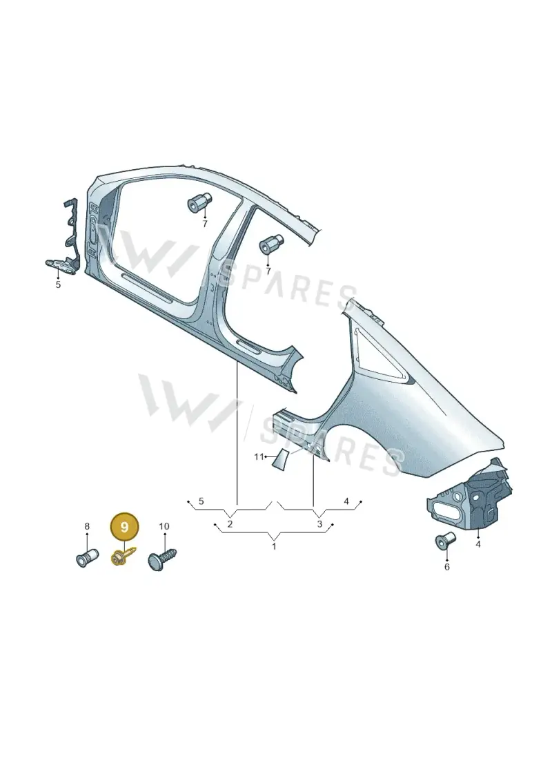 WHT008428 Volkswagen Flow Drill Screw