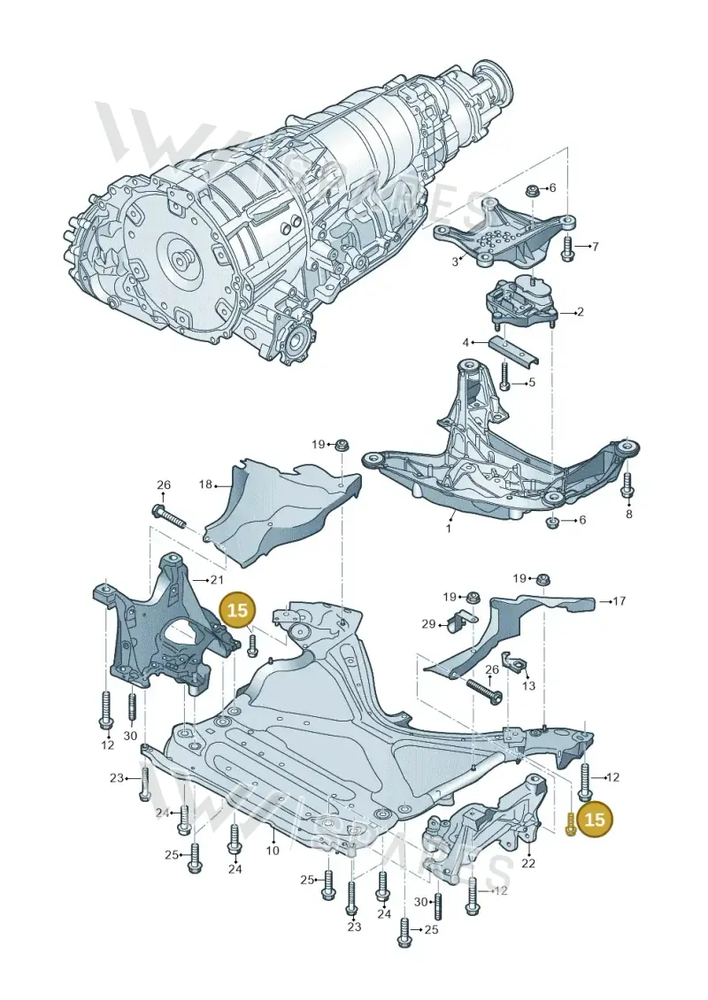 WHT008449 Volkswagen Screw with Interior Serrations