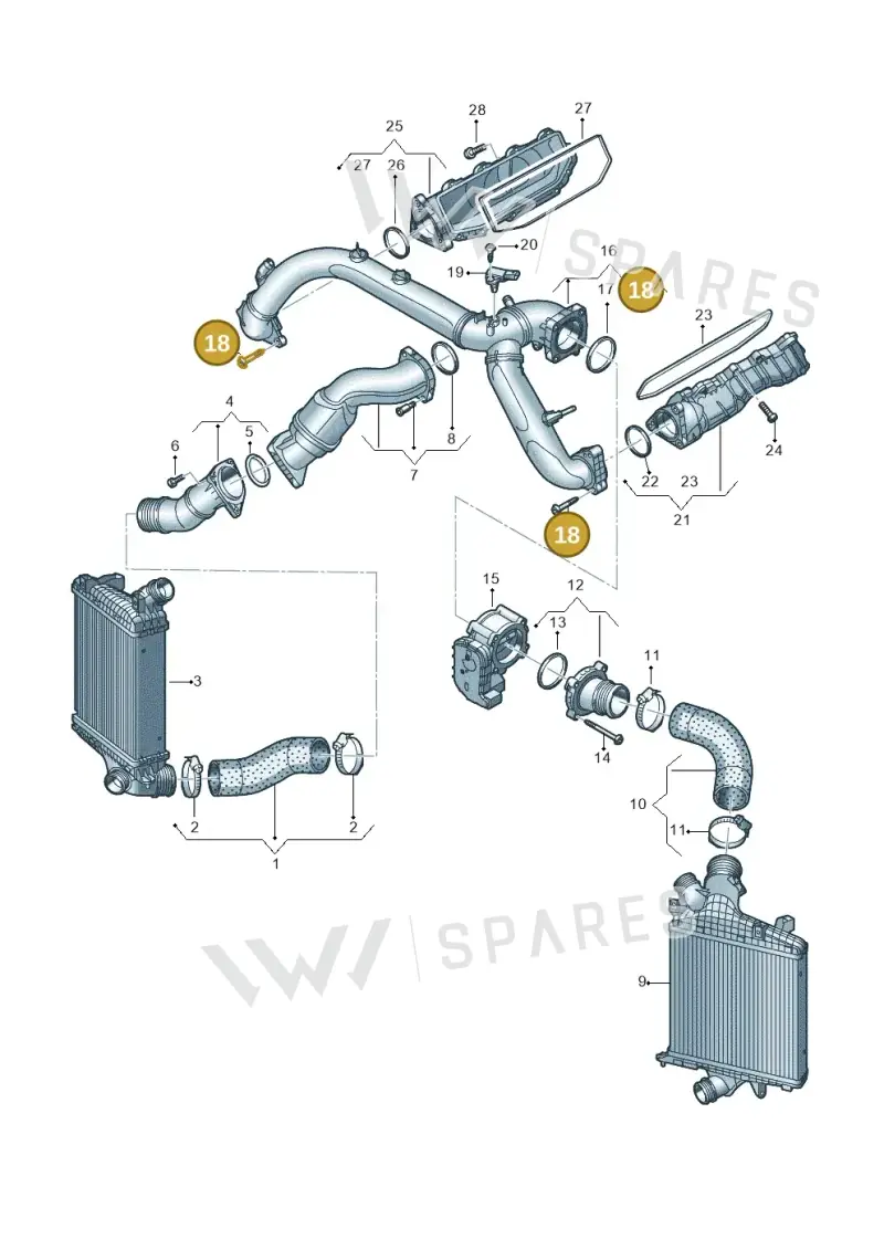 WHT008499 Volkswagen Hexagon Socket Flat Head Bolt