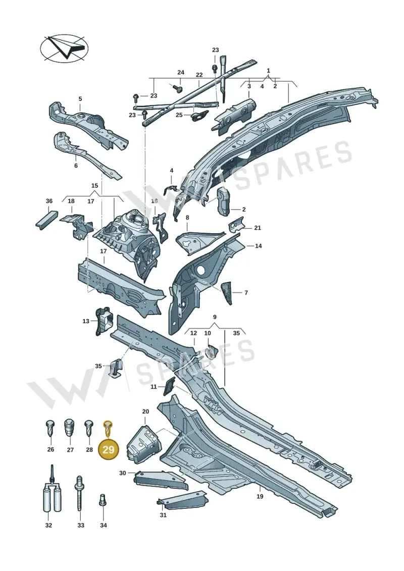 WHT008509 Volkswagen Welded Pin