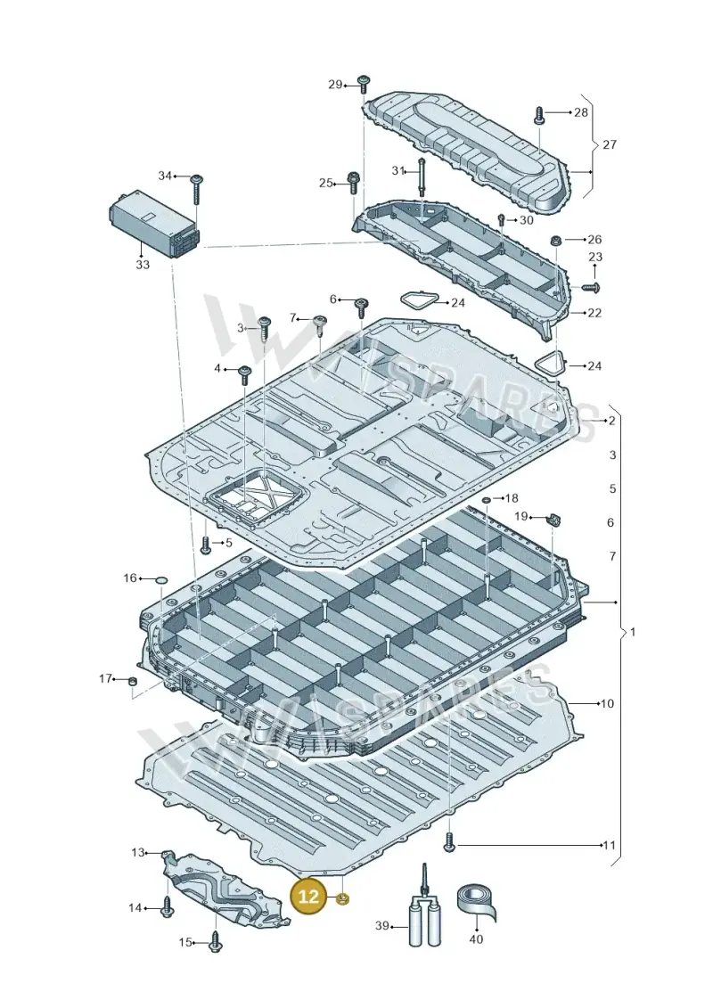 WHT008671 Volkswagen Nut