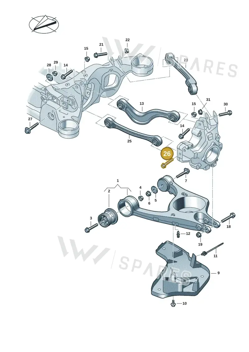 WHT008677 Volkswagen Hexagon Flange Screw