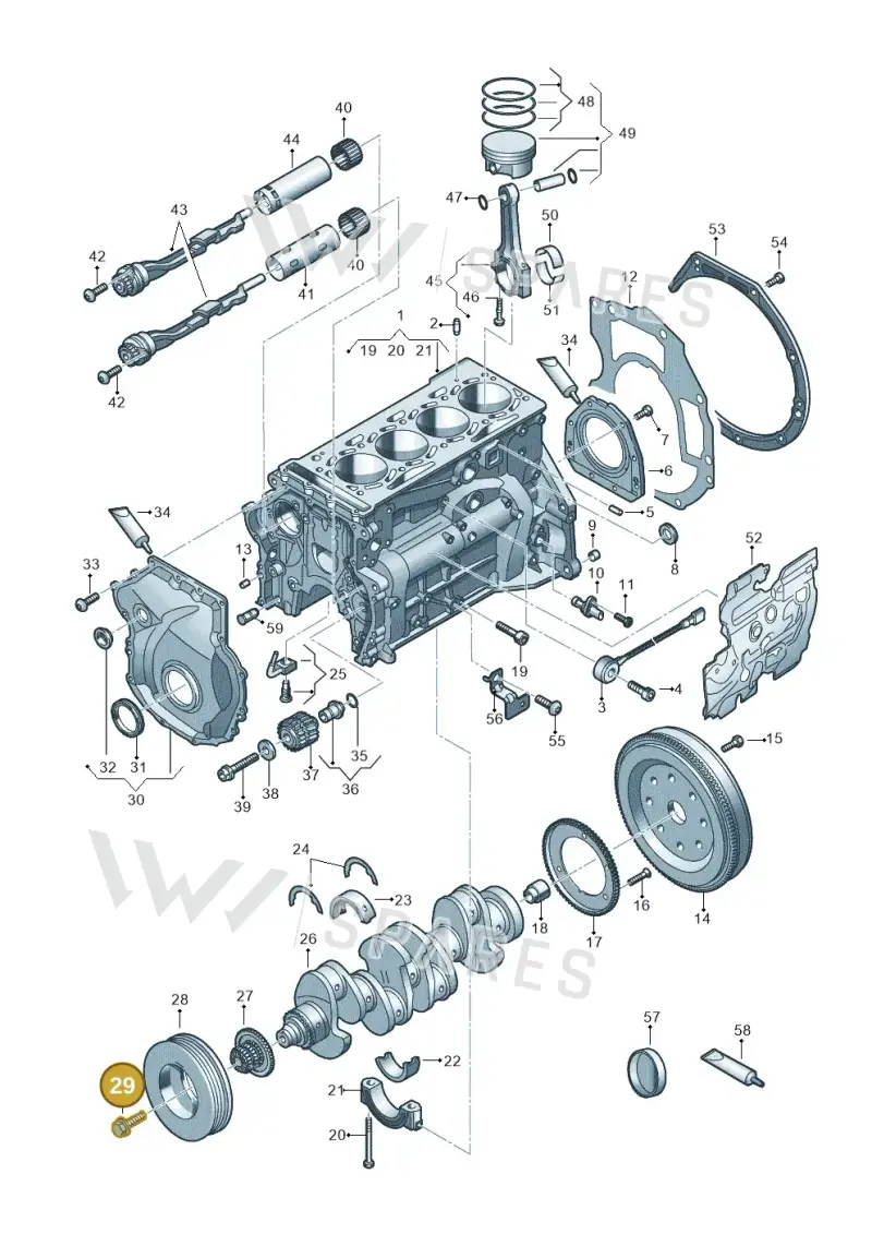 WHT008934 Volkswagen Hexagon Bolt