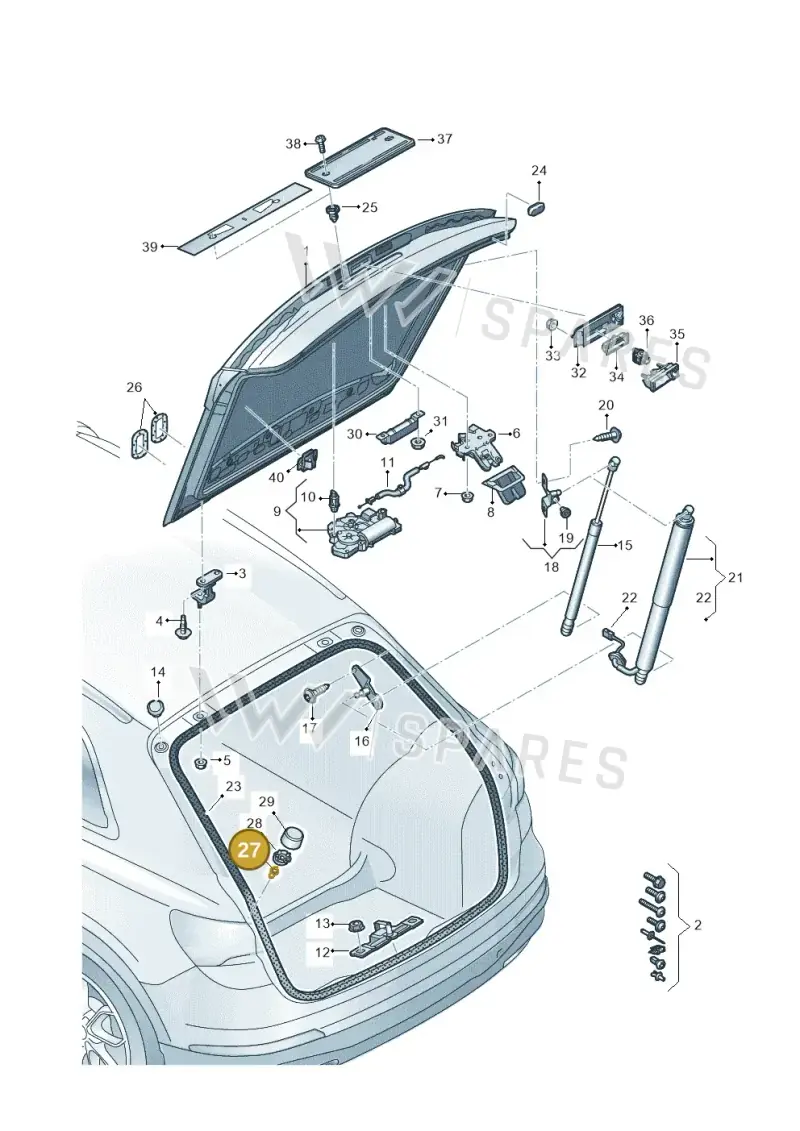 WHT009012B Volkswagen Blind Rivet Stud