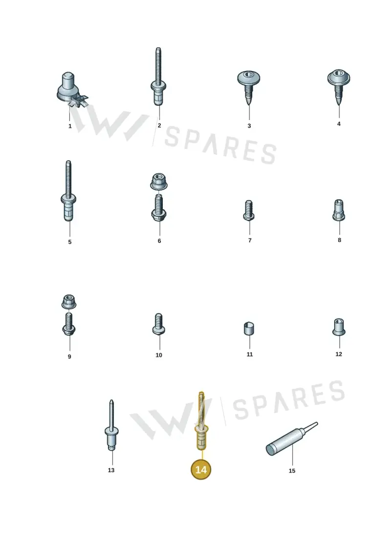 WHT009076 Volkswagen Pop Rivet