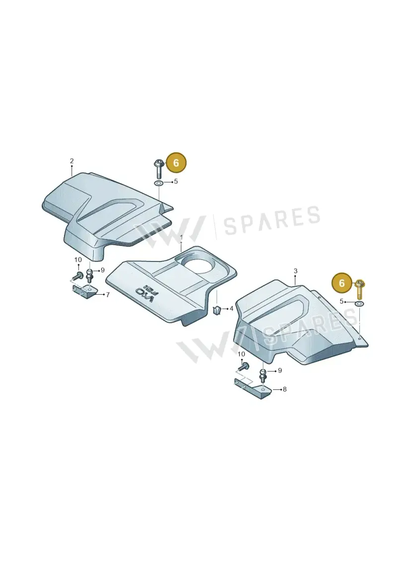 WHT009137 Volkswagen Oval Head Self-Tapping Screw