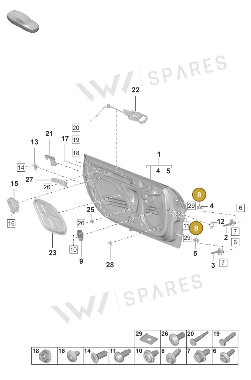 WHT009189A Volkswagen Socket Head Bolt