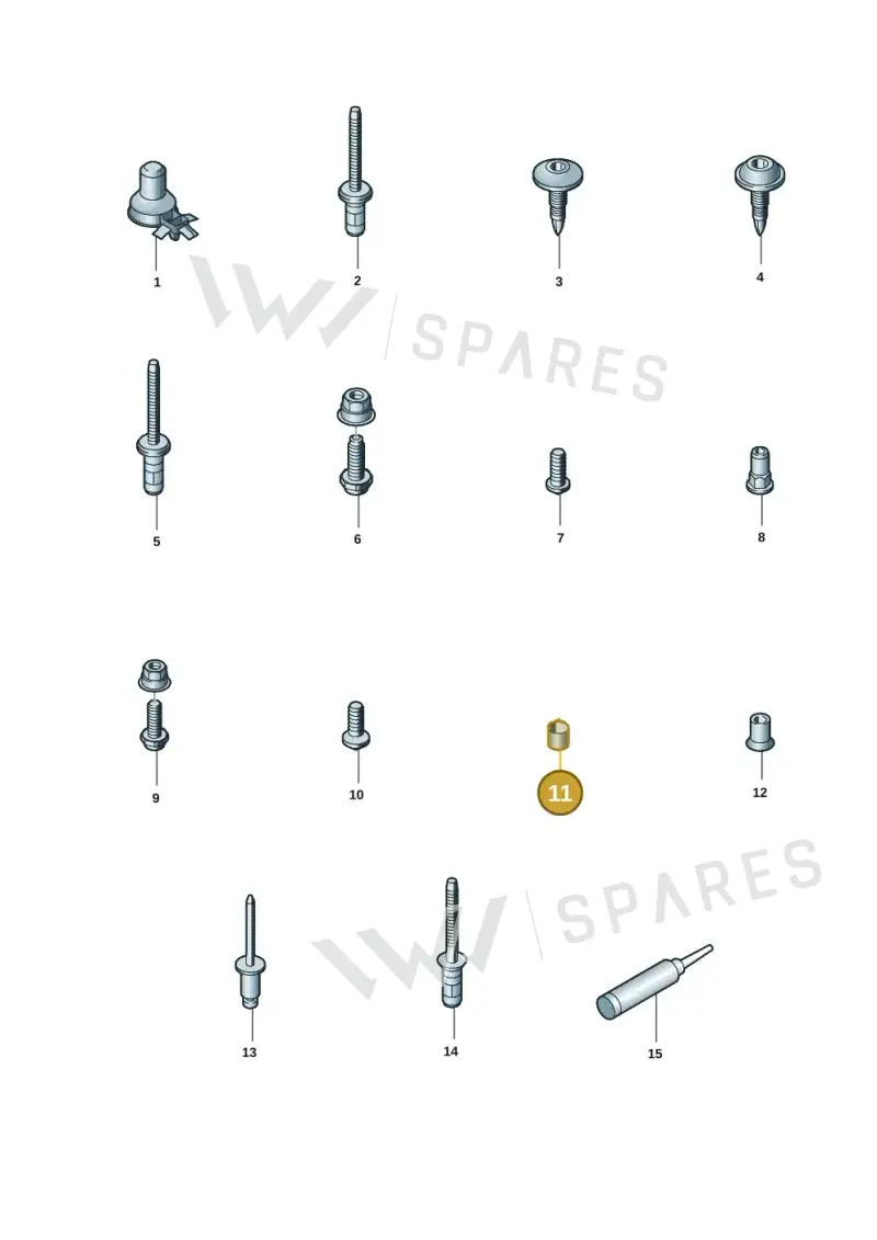 WHT009416 Volkswagen Welded Rivet