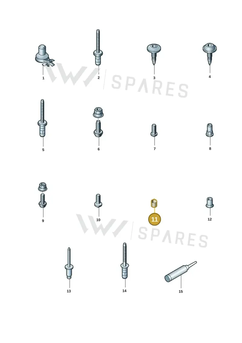 WHT009418 Volkswagen Welded Rivet