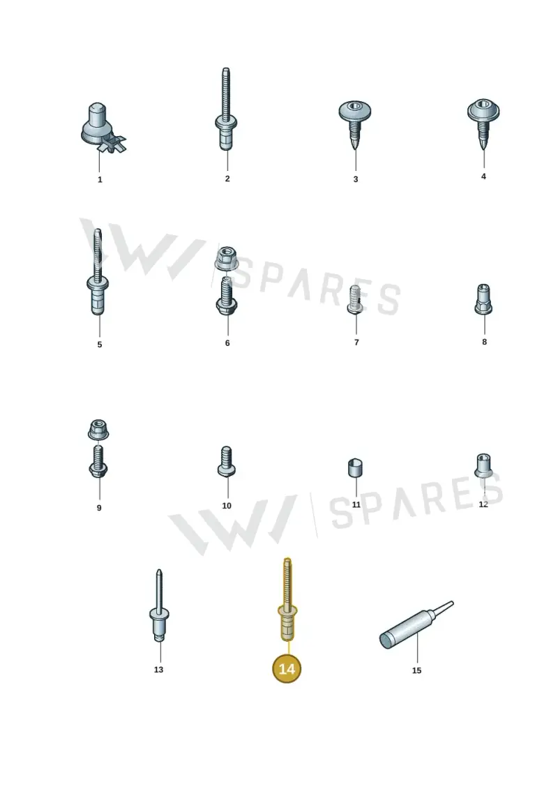 WHT009461 Volkswagen Pop Rivet
