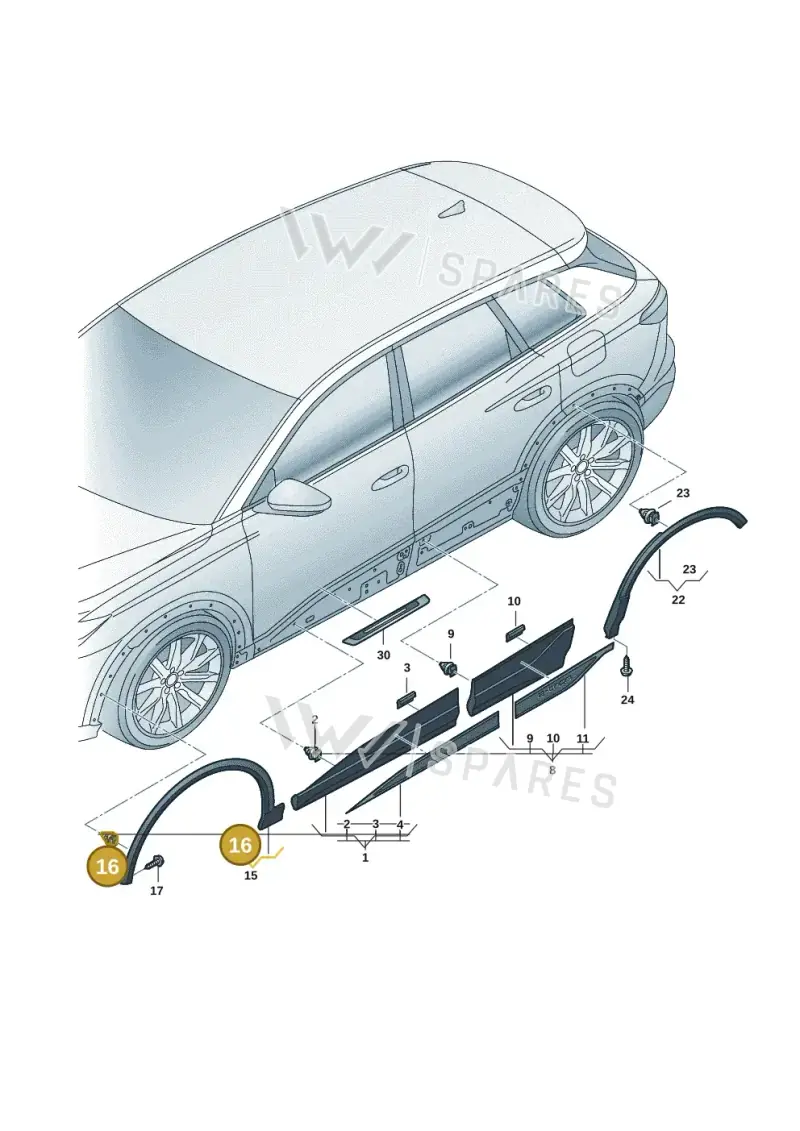 WHT009552 Volkswagen Clip