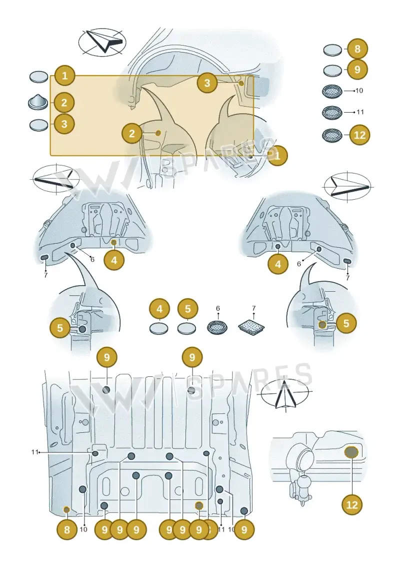 WHT010041 Volkswagen Sticky Padding