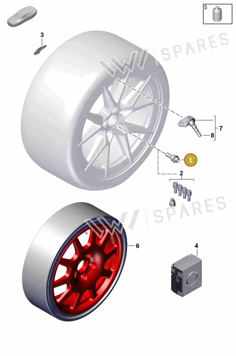WHT010063 Volkswagen Wheel Bolt