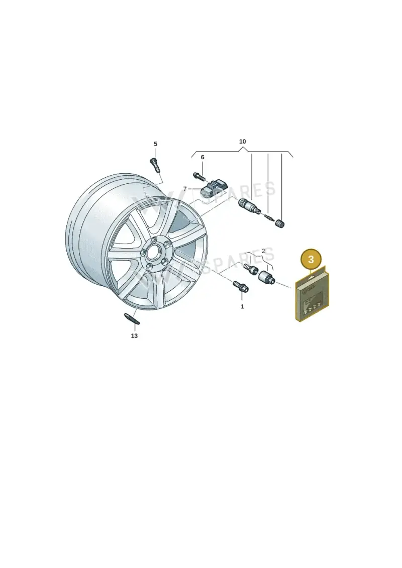 WHT010068D Volkswagen 1 Set Wheel Studs Anti-Theft