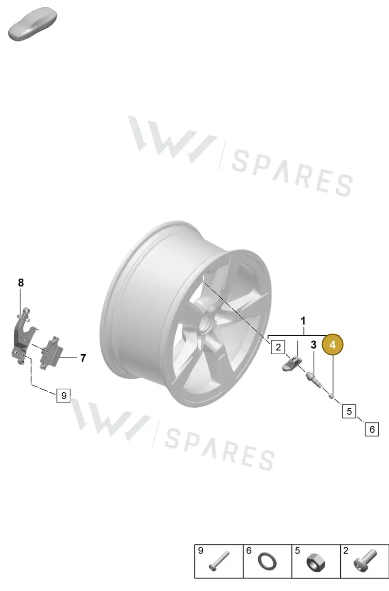 WHT010175 Volkswagen Valve Cap for Valve Unit